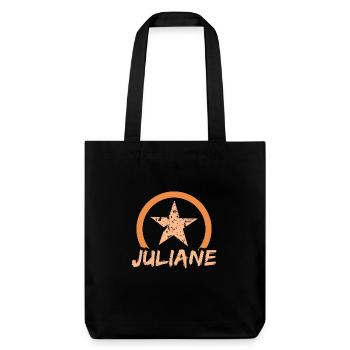First name Juliane - Stanley/Stella Heavyweight Recycled Tote Bag - black - Front