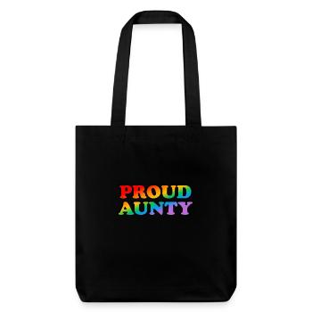 Proud aunty - Stanley/Stella Heavyweight Recycled Tote Bag - black - Front