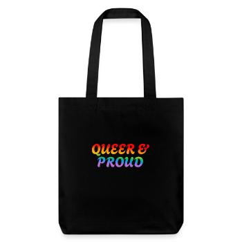 Queer et fier - Tote bag épais recyclé Stanley/Stella - noir - Devant