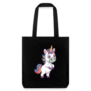 Licorne à distance sociale - Tote bag épais recyclé Stanley/Stella - noir - Devant