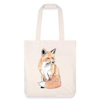 Little forest fox - a gentle companion - Stanley/Stella Heavyweight Recycled Tote Bag - natural white - Front