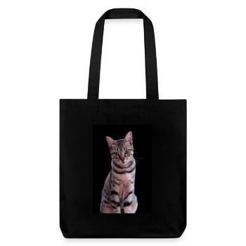 Chat chat chaton doux - Tote bag épais recyclé Stanley/Stella - noir - Devant
