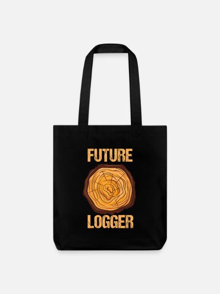 Future Logger Waldarbeiter Design - Stanley/Stella recycelter Heavyweight Stoffbeutel - Schwarz
