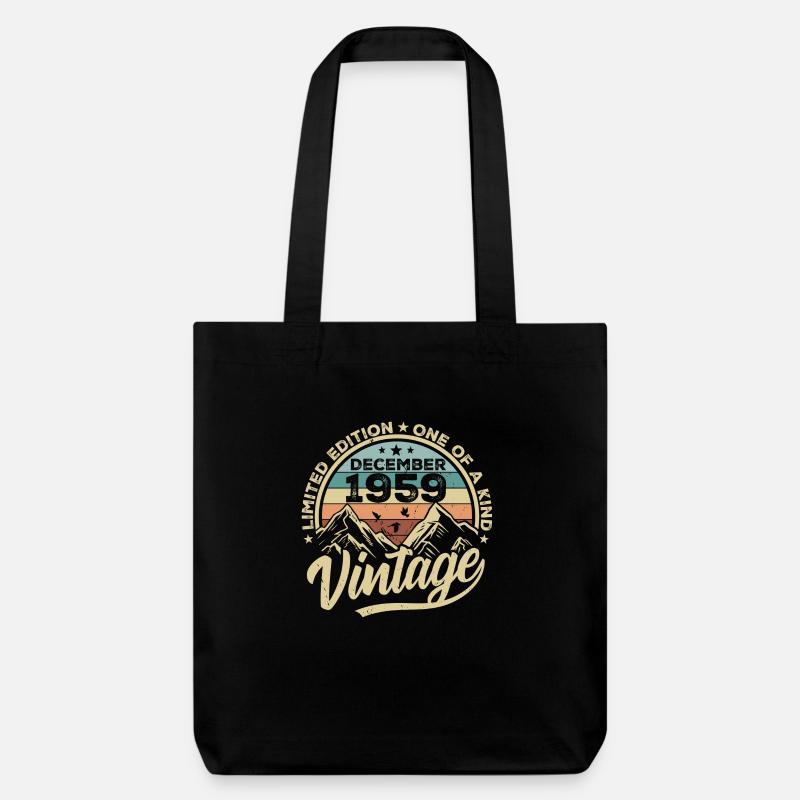 Original décembre 1959 - Cadeau d’anniversaire 66 - Tote bag épais recyclé Stanley/Stella - noir
