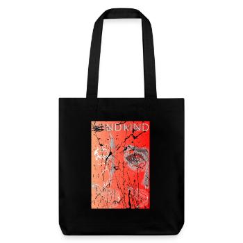 Surreal orange - Stanley/Stella recycelter Heavyweight Stoffbeutel - Schwarz - Vorne