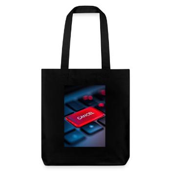 Rouge Annuler Mise en évidence de la touche - Tote bag épais recyclé Stanley/Stella - noir - Devant