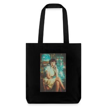 Retro Sci-Fi Operator - Stanley/Stella Heavyweight Recycled Tote Bag - black - Front