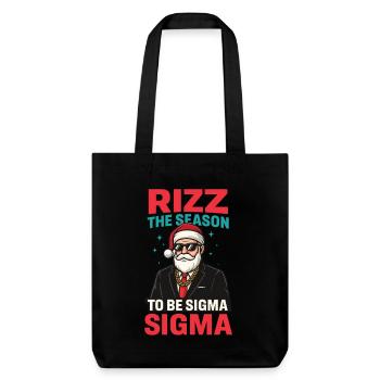 Rizz Christmas Sigma Santa Santa Claus Gen Z - Stanley/Stella Heavyweight Recycled Tote Bag - black - Front