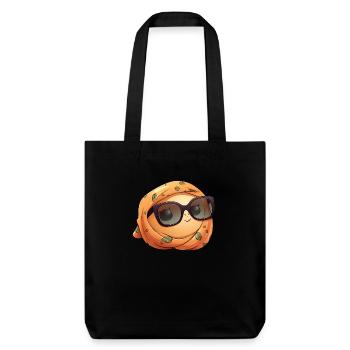Kawaii Orange/Peach with Scarf and Glasses - - Stanley/Stella Heavyweight Recycled Tote Bag - black - Front