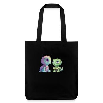 Green Alien Turtle Fusion - Stanley/Stella Heavyweight Recycled Tote Bag - black - Front