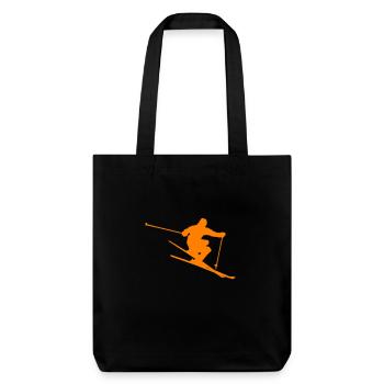 Ski acrobatique skieur silhouette Freeski - Tote bag épais recyclé Stanley/Stella - noir - Devant