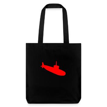 Submarine silhouette - Stanley/Stella Heavyweight Recycled Tote Bag - black - Front