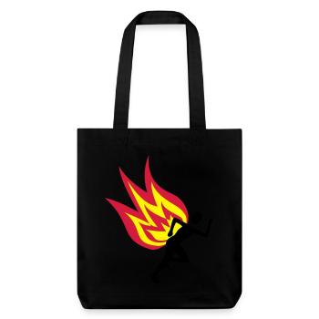Jogger fire - Stanley/Stella Heavyweight Recycled Tote Bag - black - Front