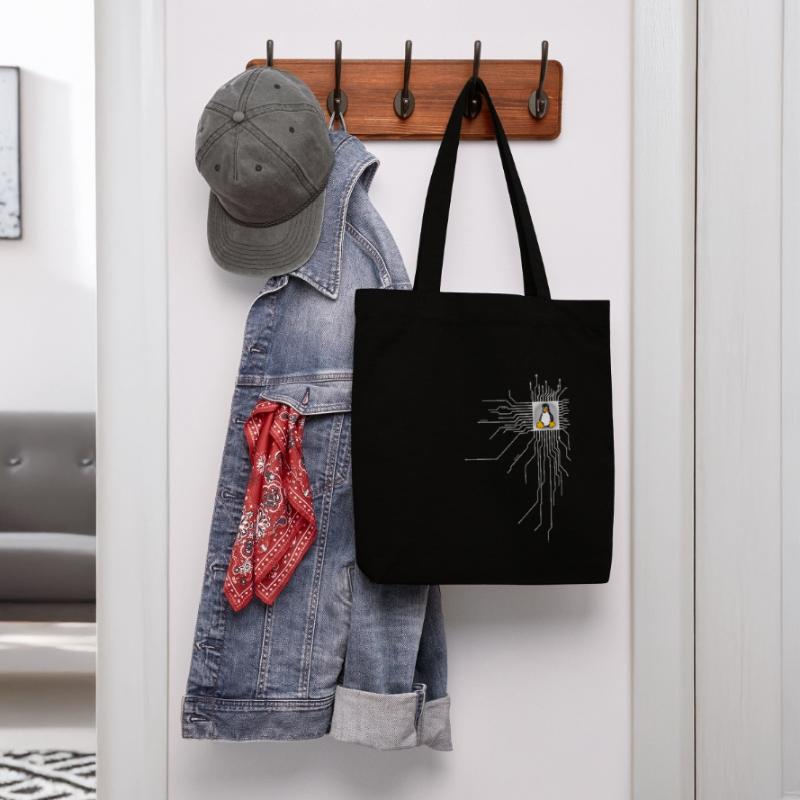 board Penguin Core Heart Computer pc Nerd program Stanley/Stella Heavyweight Recycled Tote Bag