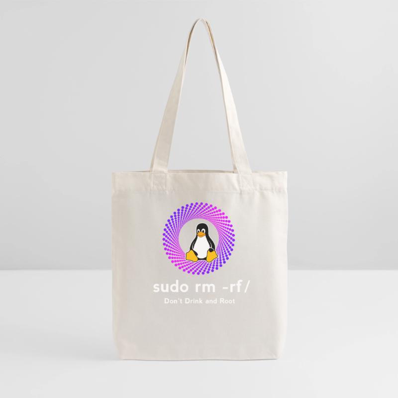 Ordinateur Sys admin Penguin Nerd pc sudo rm -rf cod Tote bag épais recyclé Stanley/Stella