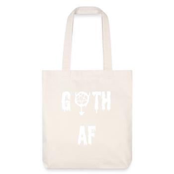 Goth as fu** - Geschenk für Gothics Grufties - Stanley/Stella recycelter Heavyweight Stoffbeutel - Naturweiß - Vorne
