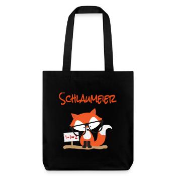 Motif des enfants : Renard intelligent - Tote bag épais recyclé Stanley/Stella - noir - Devant