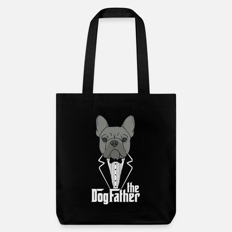 Le papa bouledogue français Dogfather Frenchie Daddy Tee - Tote bag épais recyclé Stanley/Stella - noir