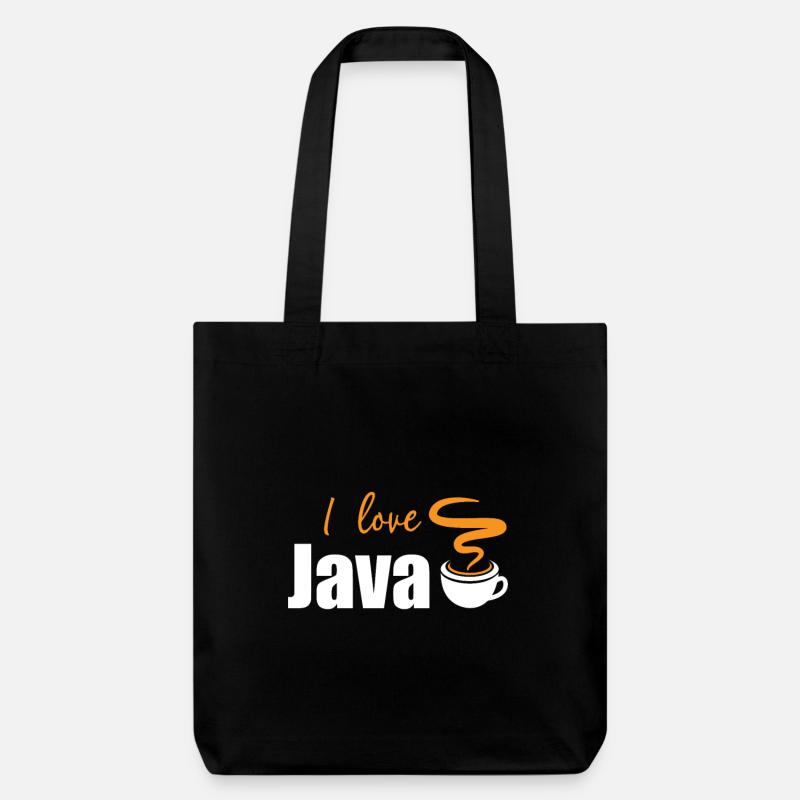 I love Java - Stanley/Stella Heavyweight Recycled Tote Bag - black
