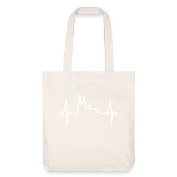 Cologne Herzschlag Skyline Kölner Dom Herz Für Kölle - Tote bag épais recyclé Stanley/Stella - blanc cassé - Devant