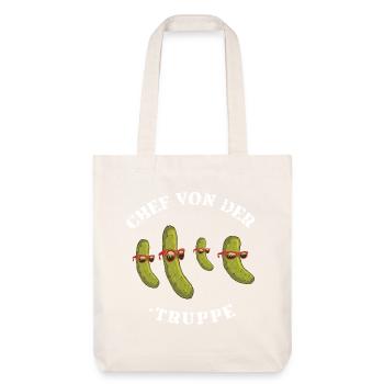 Chef Gurkentruppe Gurke Team Mannschaft Firma cool - Stanley/Stella recycelter Heavyweight Stoffbeutel - Naturweiß - Vorne