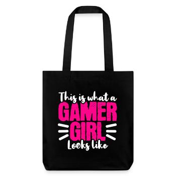Gamer gamer streamer - Stanley/Stella Heavyweight Recycled Tote Bag - black - Front