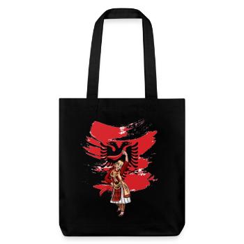 Albanien Flagge "Albanian Nuse" - Stanley/Stella recycelter Heavyweight Stoffbeutel - Schwarz - Vorne