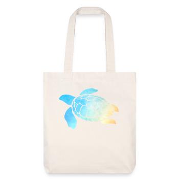 Sea Turtle Watercolor Blue - Stanley/Stella Heavyweight Recycled Tote Bag - natural white - Front