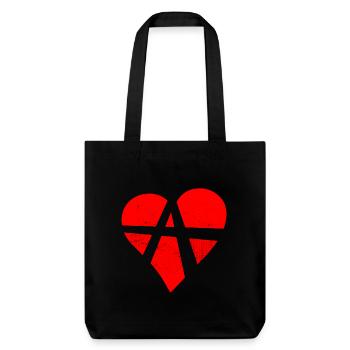 Beziehungsanarchie Symbol RA Relationship Anarchy - Stanley/Stella recycelter Heavyweight Stoffbeutel - Schwarz - Vorne