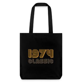 1974 vintage birthday - Stanley/Stella Heavyweight Recycled Tote Bag - black - Front