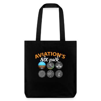 AVIATION Aircraft Pilot Passenger Airplanes Design - Stanley/Stella Heavyweight Recycled Tote Bag - black - Front