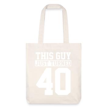 40th Birthday Forty Birthday - Stanley/Stella Heavyweight Recycled Tote Bag - natural white - Front