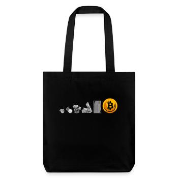 Evolution Of Money Geld Bitcoin Plan B Crypto - Stanley/Stella Heavyweight Recycled Tote Bag - black - Front