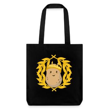 Pommes de terre tubercules roi laurier couronne légumes couronne - Tote bag épais recyclé Stanley/Stella - noir - Devant