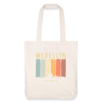 Medellin Kolumbien Skyline - Stanley/Stella recycelter Heavyweight Stoffbeutel - Naturweiß - Vorne