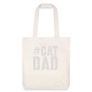 Cat Dad - Stanley/Stella recycelter Heavyweight Stoffbeutel - Naturweiß - Vorne