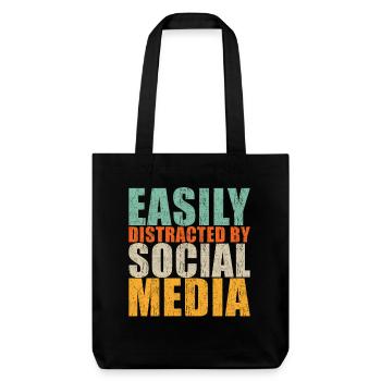 Social Media Slogan - Stanley/Stella Heavyweight Recycled Tote Bag - black - Front