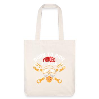Né pour conduire, fait pour travailler - Tote bag épais recyclé Stanley/Stella - blanc cassé - Devant