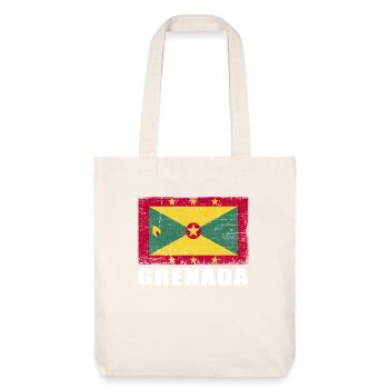 Grenada Flag Grunge Grenada Flag - Stanley/Stella Heavyweight Recycled Tote Bag - natural white - Front