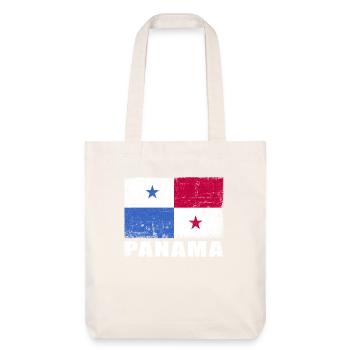 Panama Flag Grunge Panama Flag - Stanley/Stella Heavyweight Recycled Tote Bag - natural white - Front