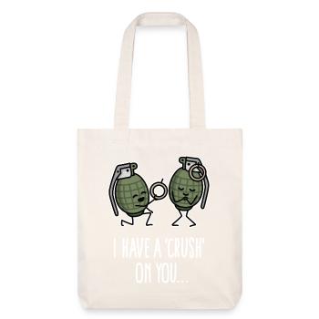 Demande en mariage d’un soldat de l’armée Engagement avec grenade à main - Tote bag épais recyclé Stanley/Stella - blanc cassé - Devant