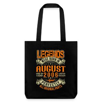 2006 August Birthday Legend - Stanley/Stella Heavyweight Recycled Tote Bag - black - Front