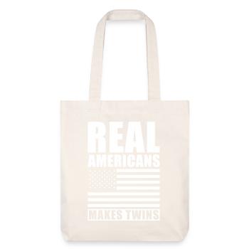 Best Twin Father USA American Dad - Stanley/Stella Heavyweight Recycled Tote Bag - natural white - Front