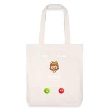 Jesus is calling - Stanley/Stella Heavyweight Recycled Tote Bag - natural white - Front