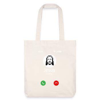 Jesus is calling - Stanley/Stella Heavyweight Recycled Tote Bag - natural white - Front
