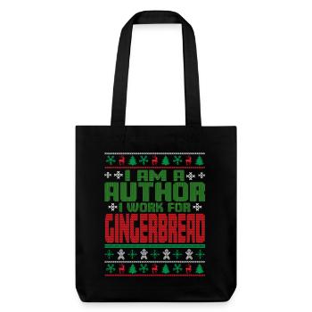 Author Christmas Saying - Stanley/Stella Heavyweight Recycled Tote Bag - black - Front