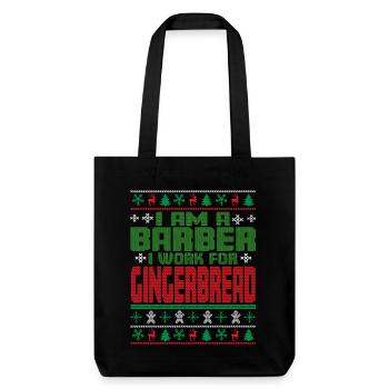 Hairdresser Christmas Saying - Stanley/Stella Heavyweight Recycled Tote Bag - black - Front