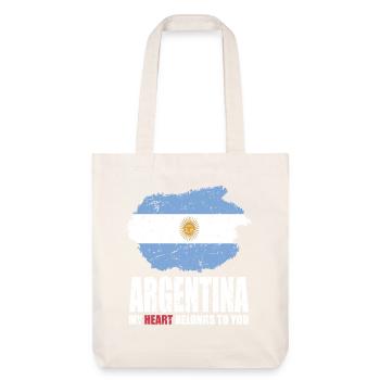 Drapeau de l’ARGENTINE - Tote bag épais recyclé Stanley/Stella - blanc cassé - Devant