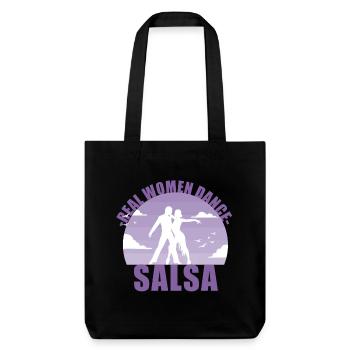 De vraies femmes dansent la salsa! Cadeau de danseur - Tote bag épais recyclé Stanley/Stella - noir - Devant