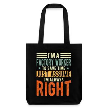 Ouvriers d’usine - Tote bag épais recyclé Stanley/Stella - noir - Devant